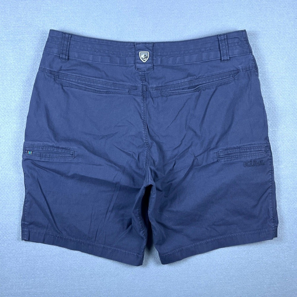 KUHL Mens Resistor Navy Hiking Shorts Size 32 Cotton Nylon Stretch Outdoor Trail